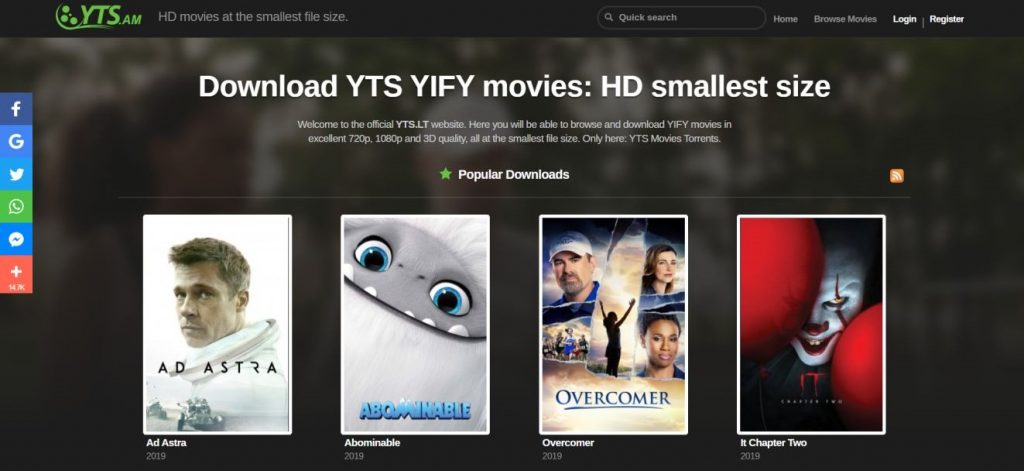 YTS Movies, XMovies Alternative